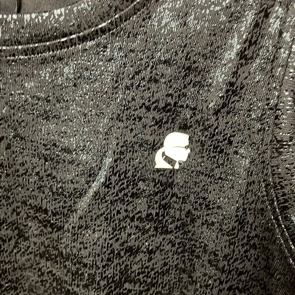 Karl Lagerfeld Paris womens tank blouse XS black event evening cotton casual NWT - Picture 5 of 14